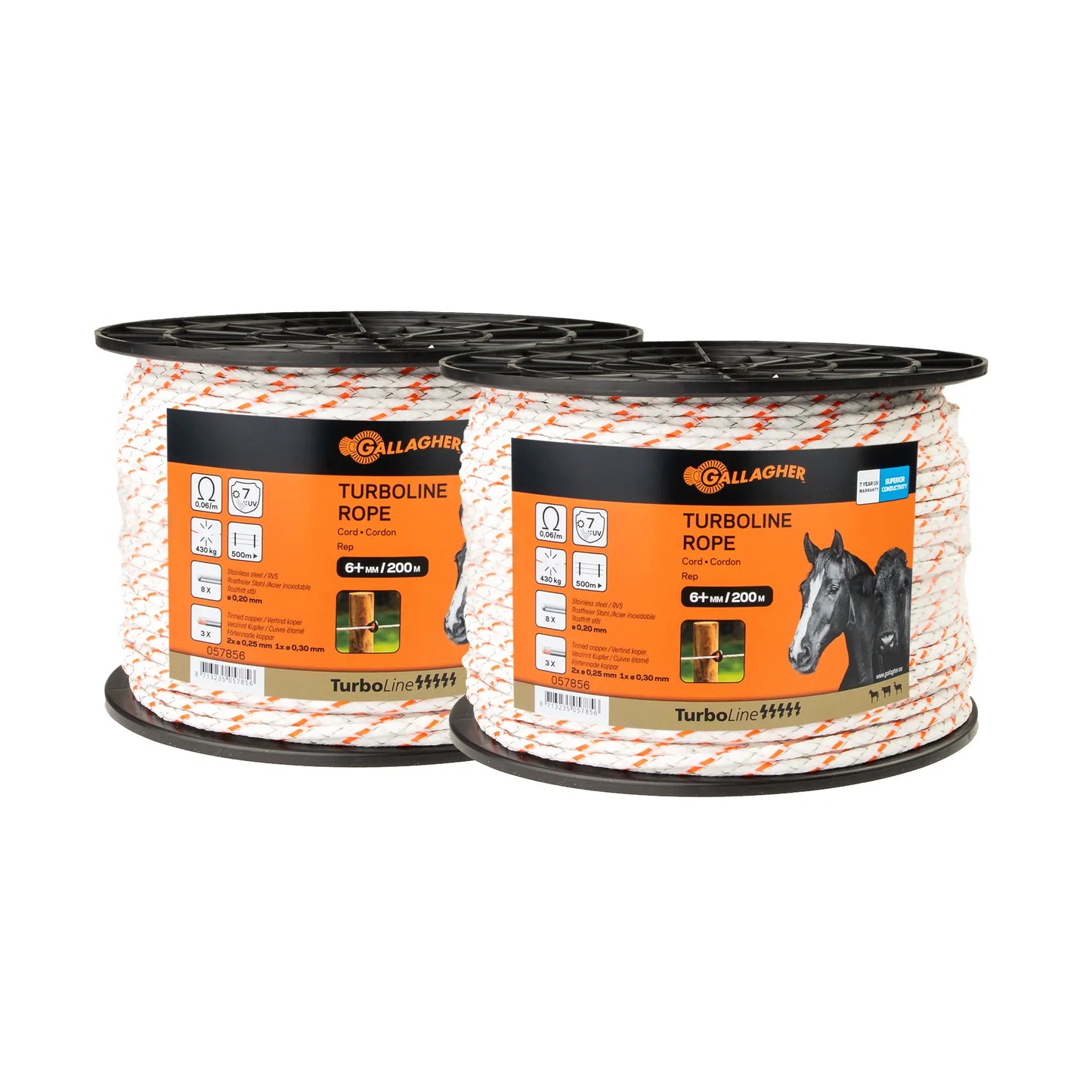 Paquet DUO cordon Turbo (blanc, 2x200 mètre)