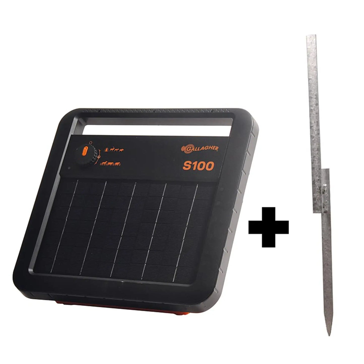S100 Électrificateur solaire avec batterie (1,0 J - Solaire) avec support gratuit