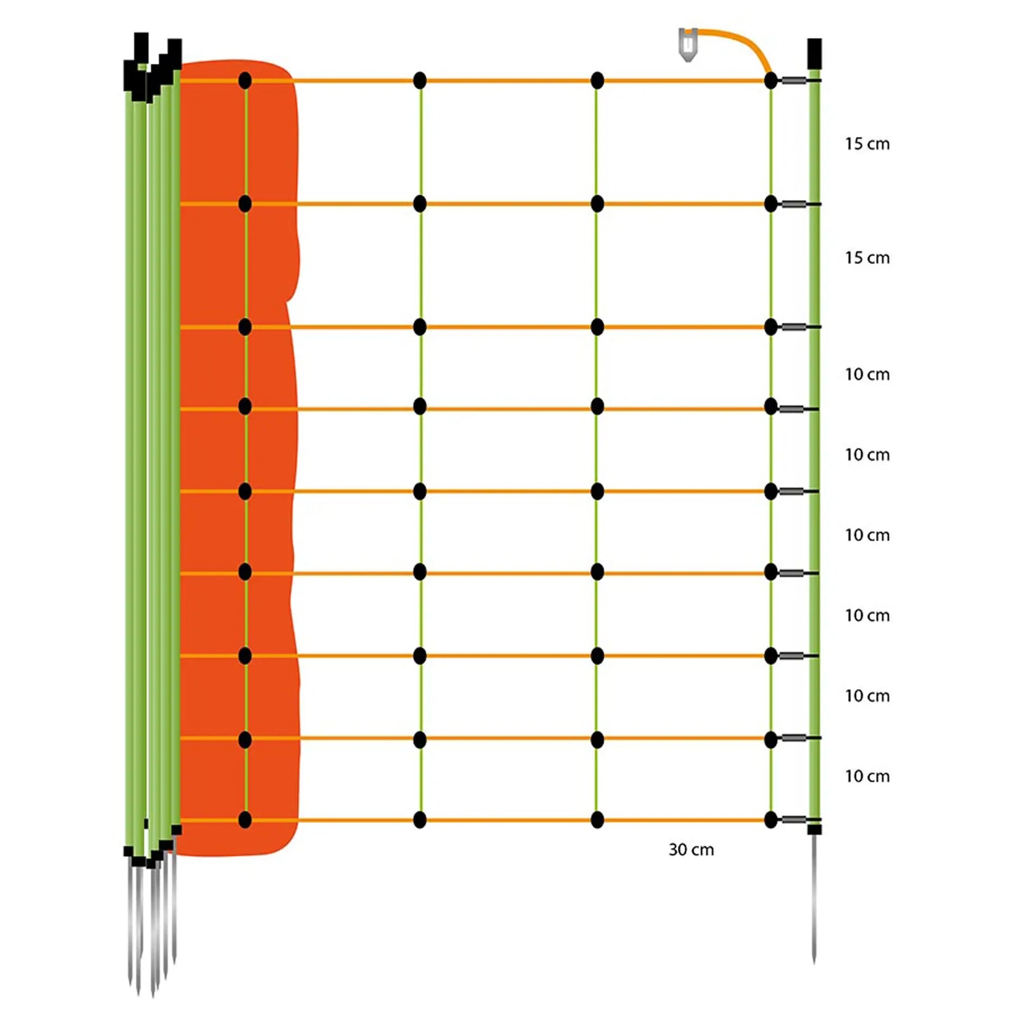 Filet Combi, pointe simple, 90cm, 50m