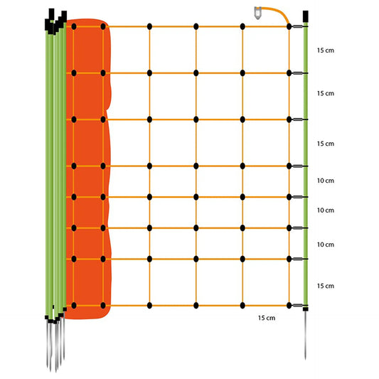 Filet moutons, pointe simple, hauteur 90 cm, longueur 50 m