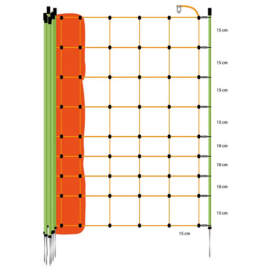 Filet chèvres, pointe simple, hauteur 105 cm, longueur 50 m