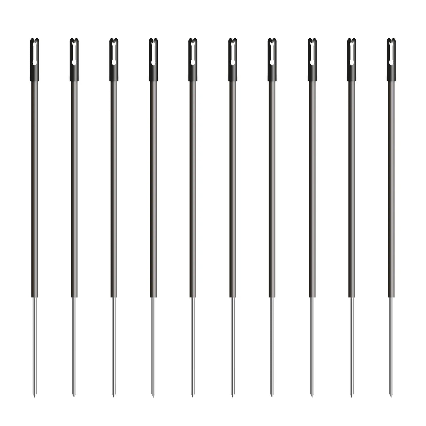 Piquet PVC noir 0,50m + 0,20m pointe (10 pcs)