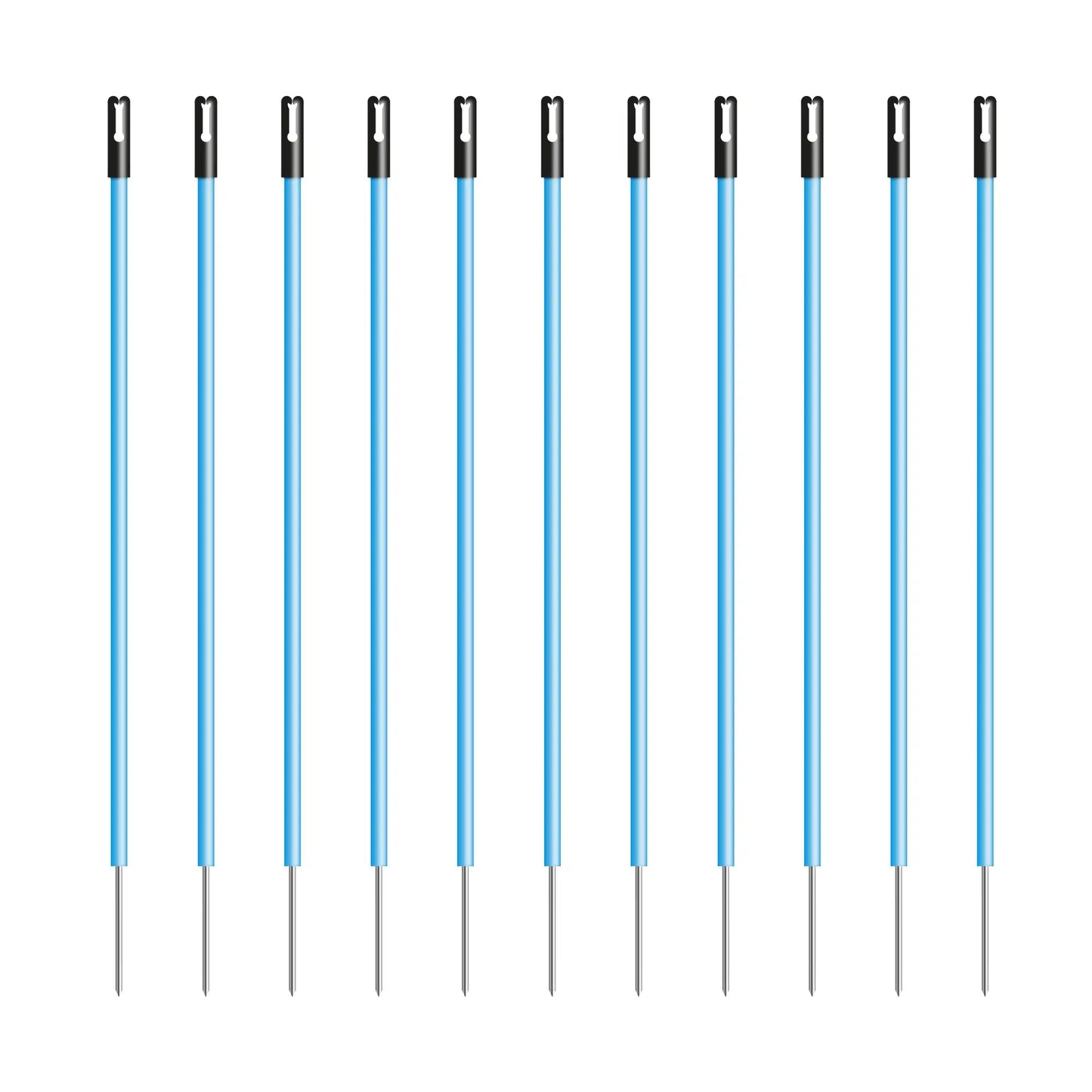 Piquet PVC bleu 0,85m + 0,20m pointe (10 pcs)