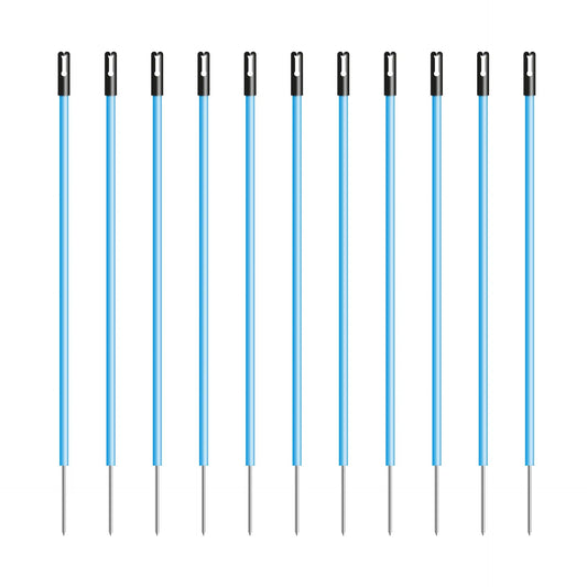 Piquet PVC bleu 0,85m + 0,20m pointe (10 pcs)