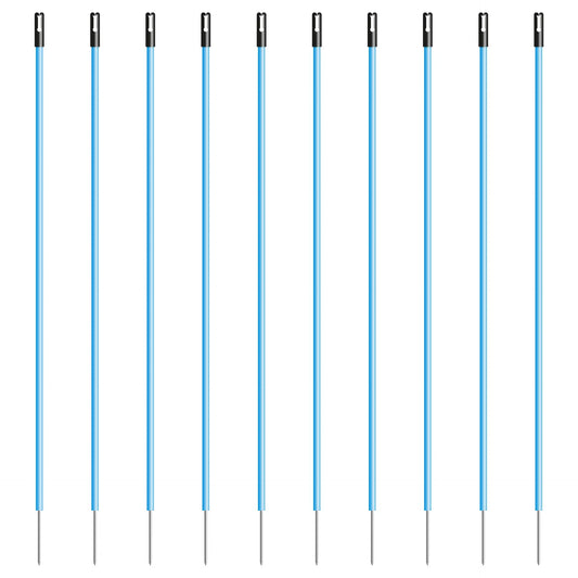 Piquet PVC bleu 1,35m + 0,20m pointe (10 pcs)