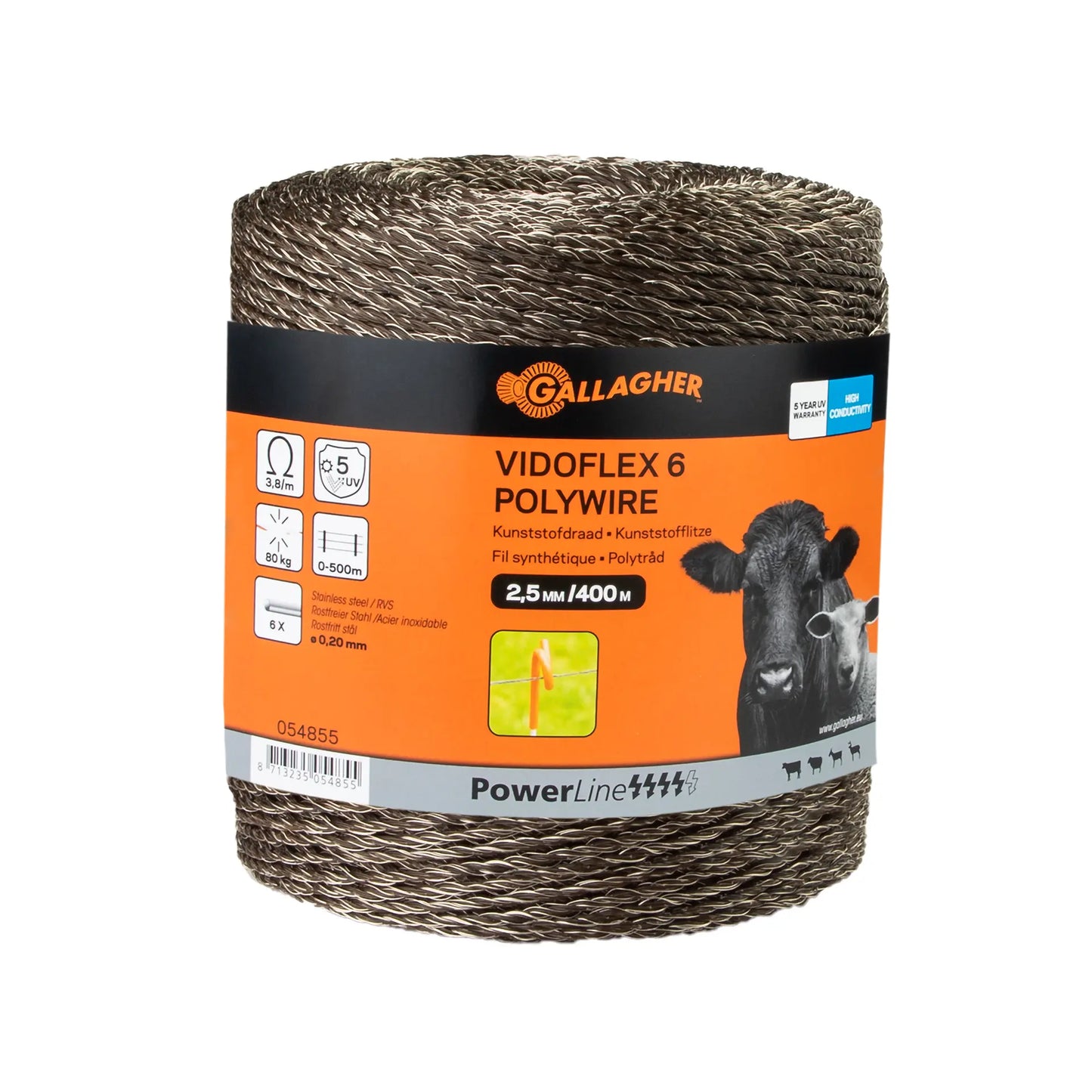 Vidoflex 6 Powerline (terra, 400 mètre)