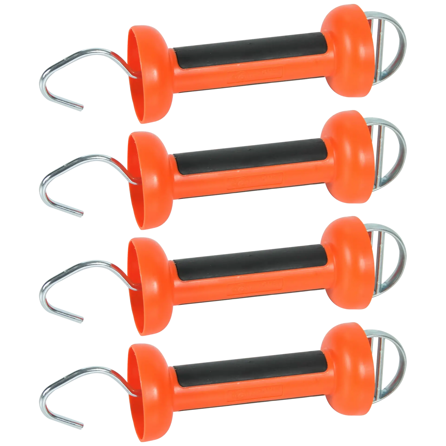 Poignée bi-matière orange ruban (4 pcs)