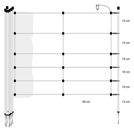 Filet sanglier turbo, pointe simple, 75 cm, 50 m