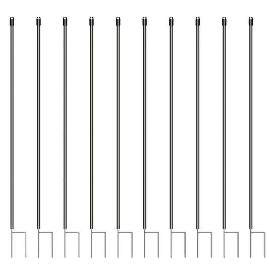 Piquet de cerfs PVC ø19mm - 1,70m noir (10 pcs)