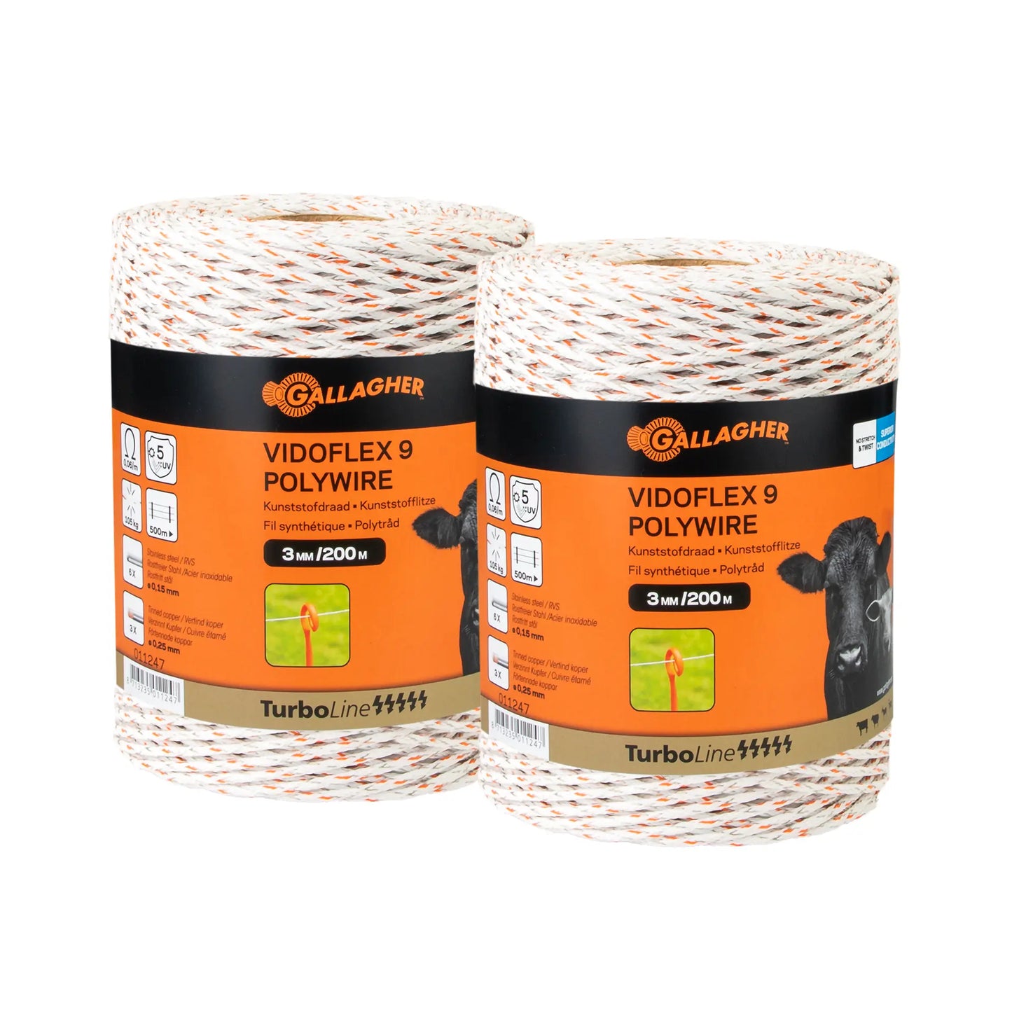 Vidoflex 9 TurboLine (blanc, paquet duo 2x200 mètre)