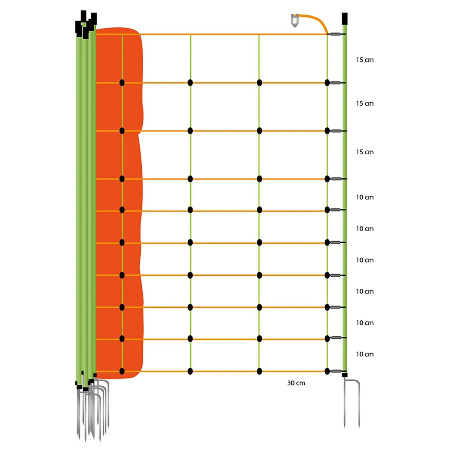 Filet Combi, pointe double, 105cm, 50m