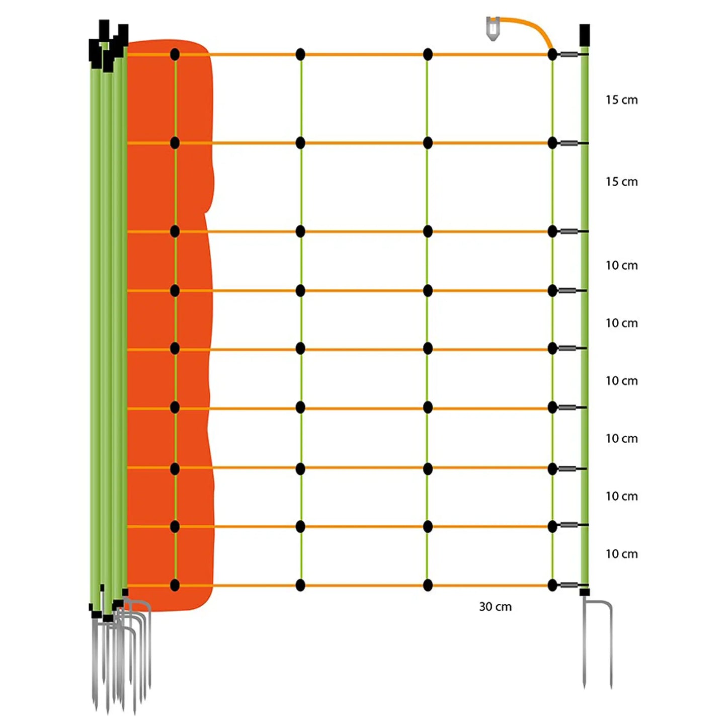 Filet Combi, pointe double, 90cm, 50m