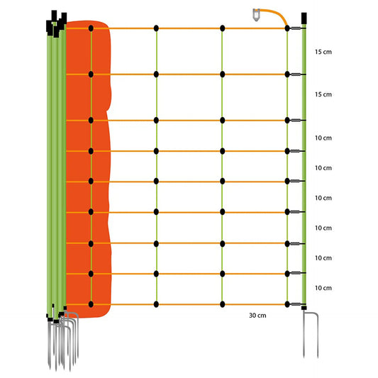 Filet Combi, pointe double, 90cm, 50m
