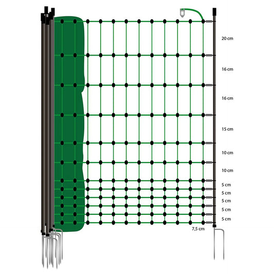 Filet volaille 50m, double pointe, 112 cm (vert)