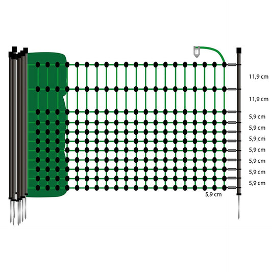 Filet lapins-/hobby, pointe simple, 65cm, 25m
