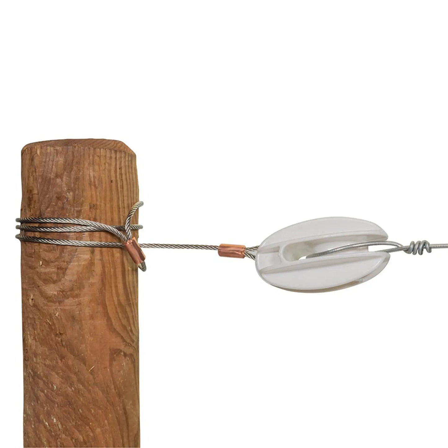 Kit isolateur de coin renforcé blanc avec fil d'acier inox (5)