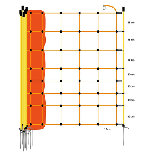 Filet moutons, orange 90/2-14/V-50 m