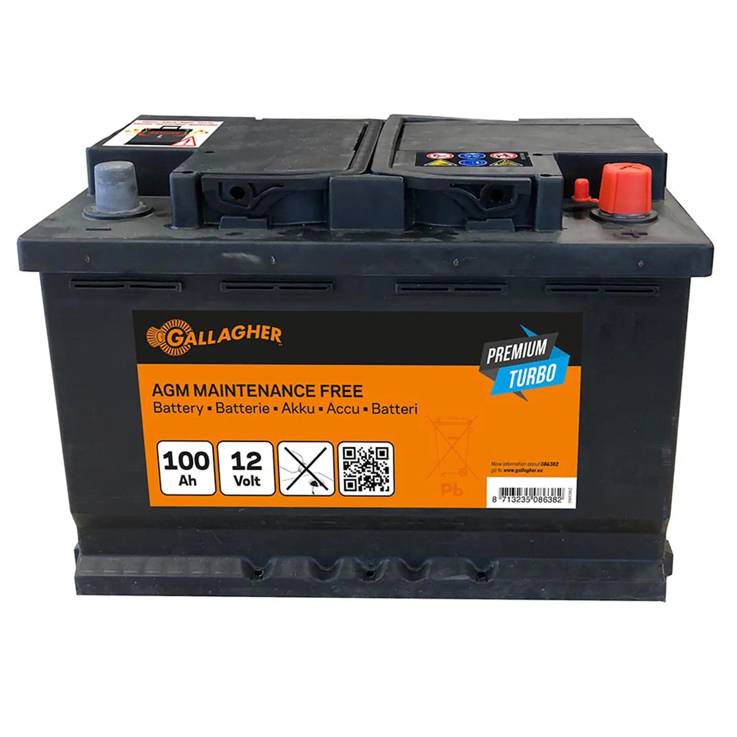 Premium Turbo Batterie AGM 12V/100Ah - 353x175x190