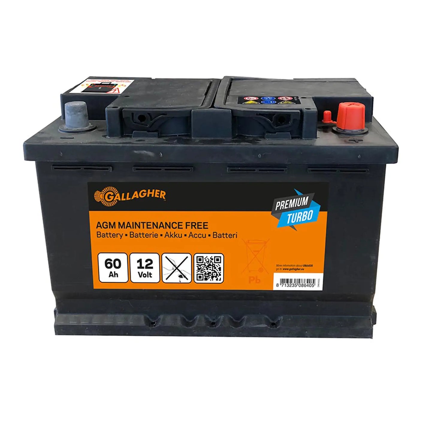 Premium Turbo Batterie AGM 12 V/60 Ah - 242 x 175 x 190