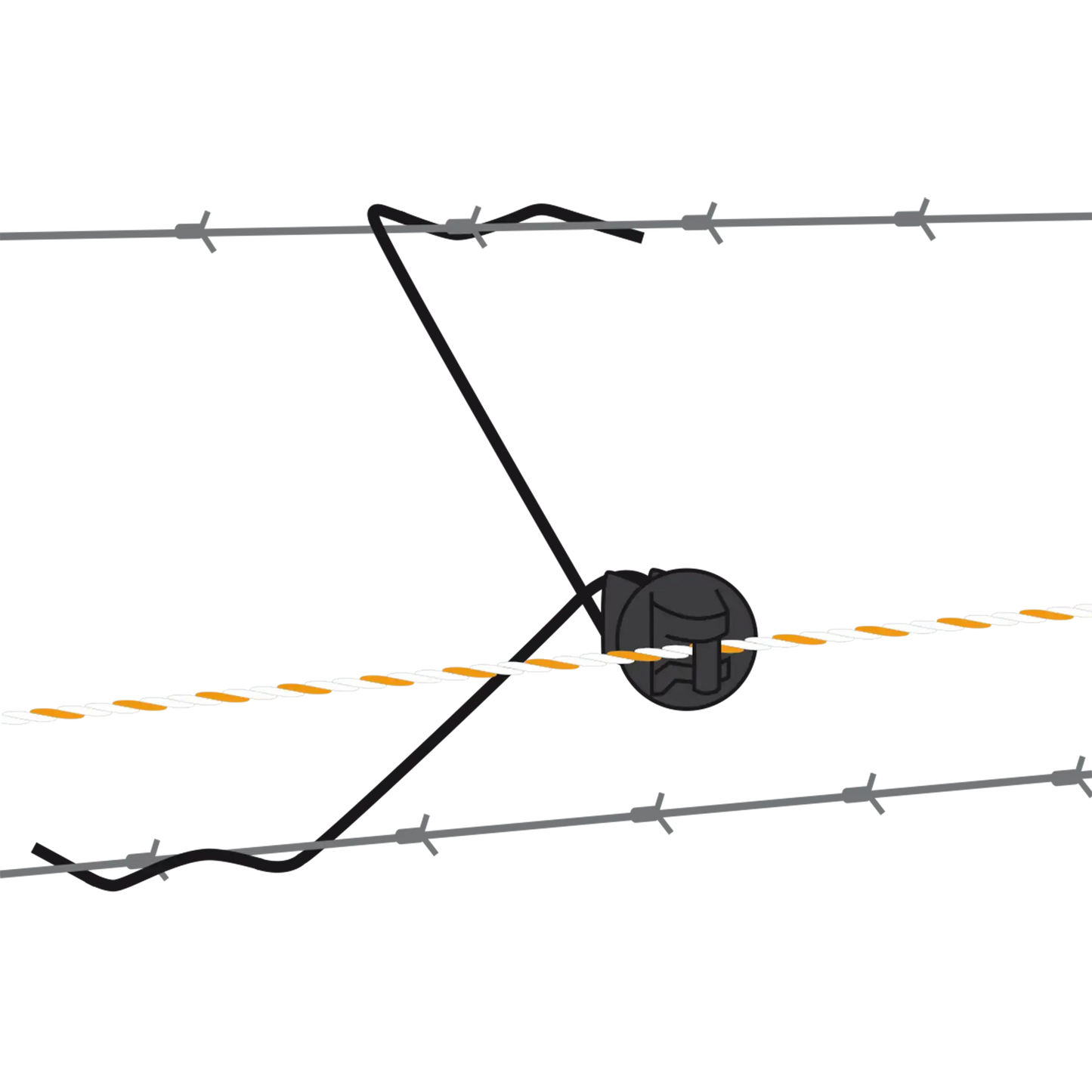 Isolateur à distance noir (25 pcs)